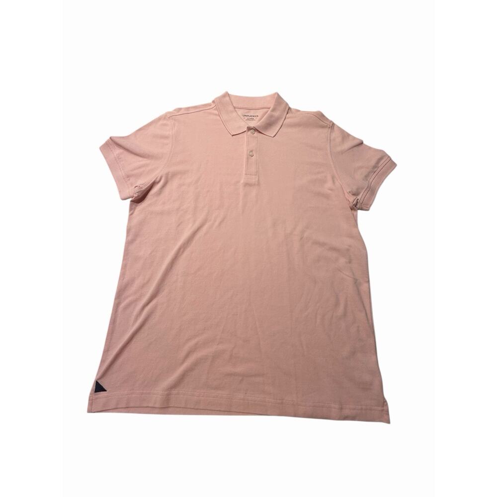 UNTUCKit Men’s XL Pink Polo Shirt Short Sleeve Pima Cotton Casual